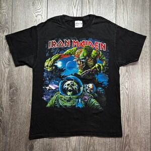 Iron Maiden The Final Frontier World Tour 2010 T-Shirt Black Hanes Medium